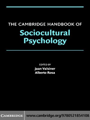 cover image of The Cambridge Handbook of Sociocultural Psychology